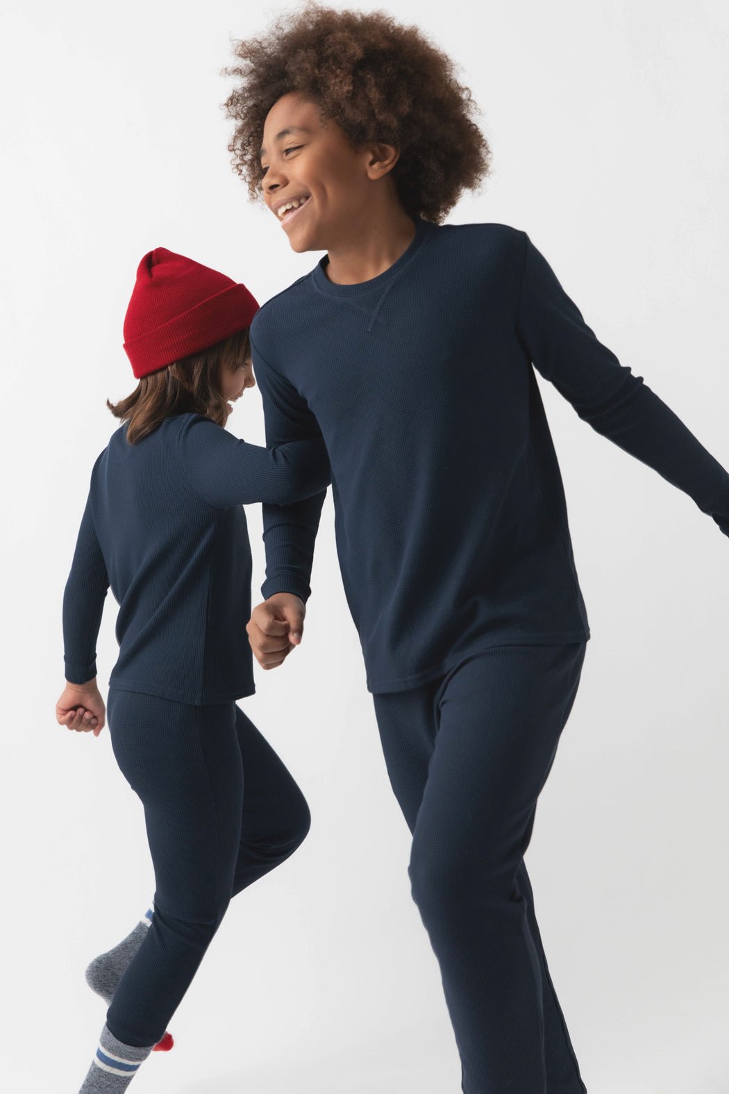 Children's Bamboo Waffle Knit Base Layer Set - Image 12
