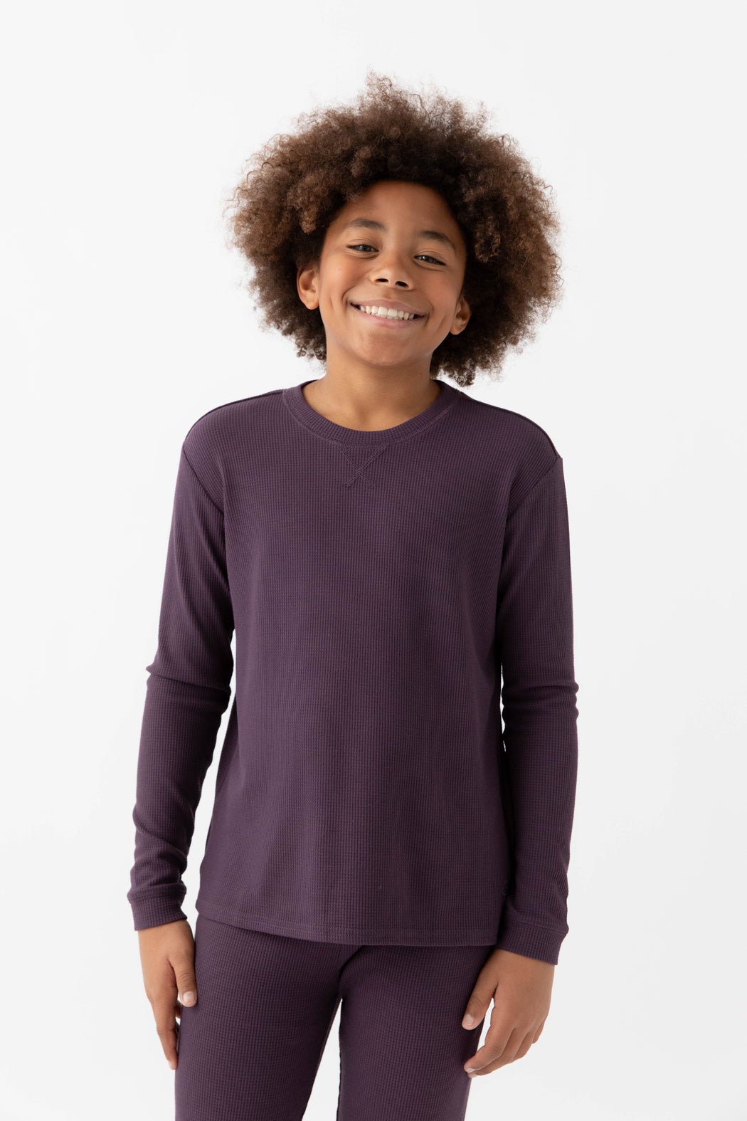 Children's Bamboo Waffle Knit Base Layer Set - Image 13