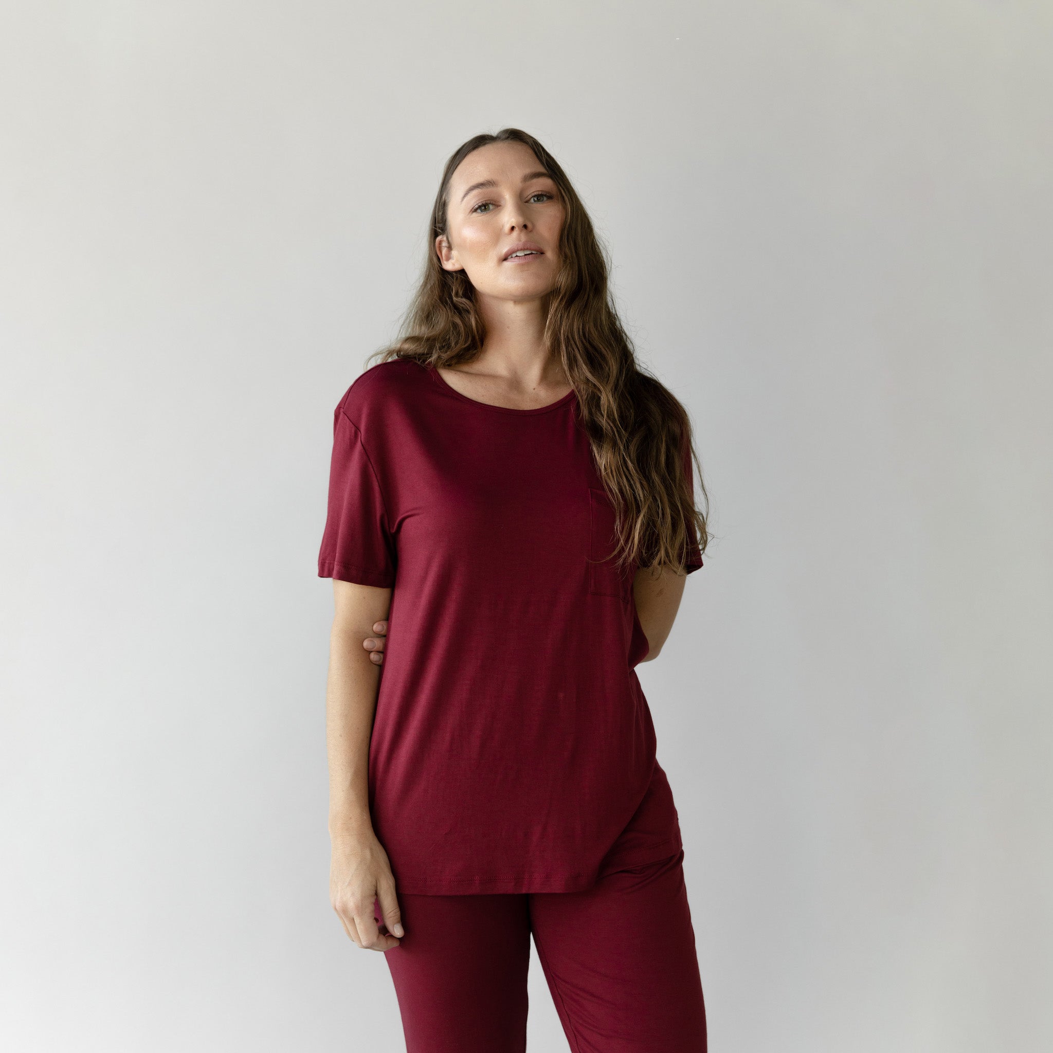 Women's Bamboo Stretch-Knit Lounge Tee - Image 27