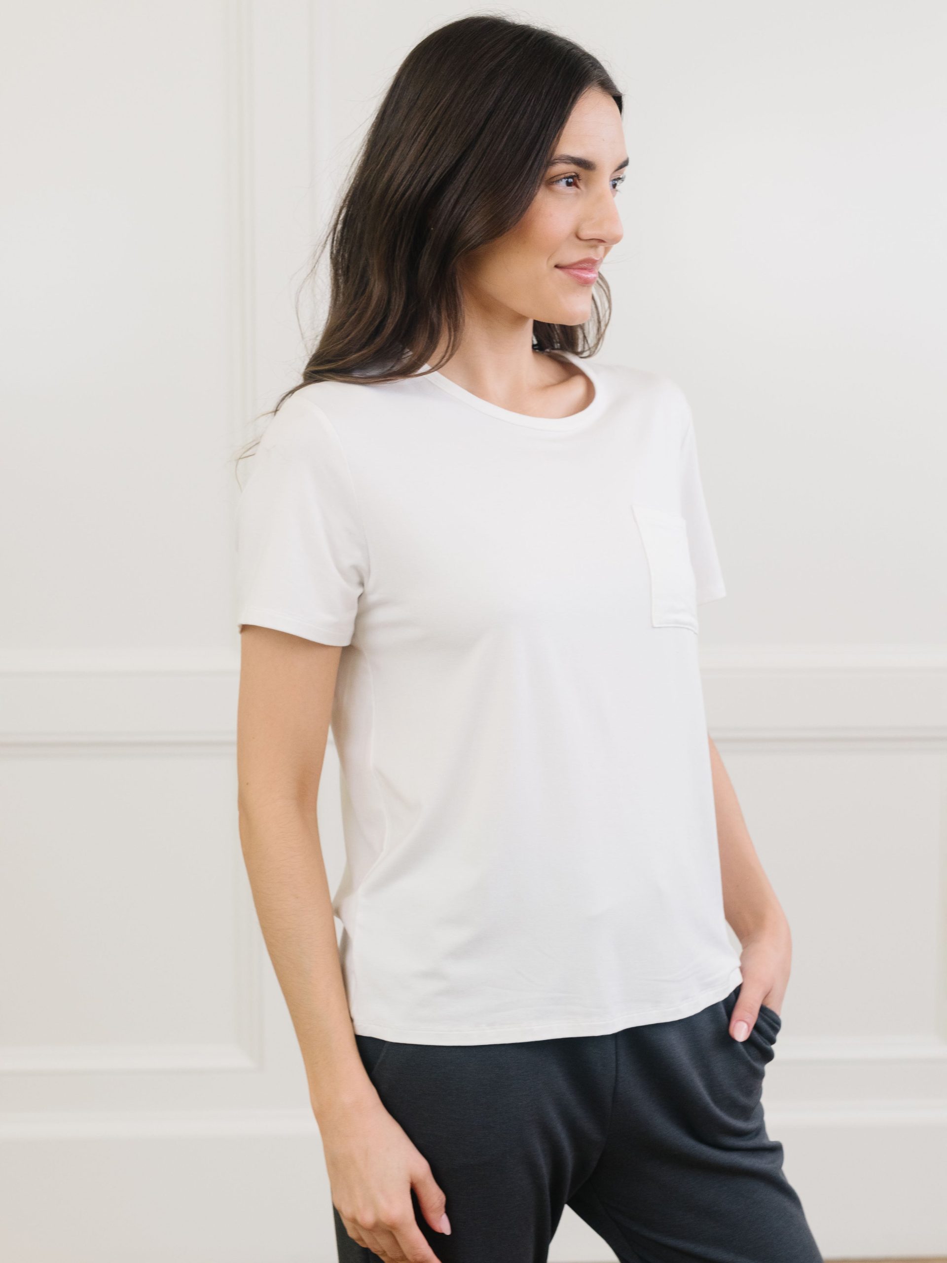 Women's Bamboo Stretch-Knit Lounge Tee - Image 17