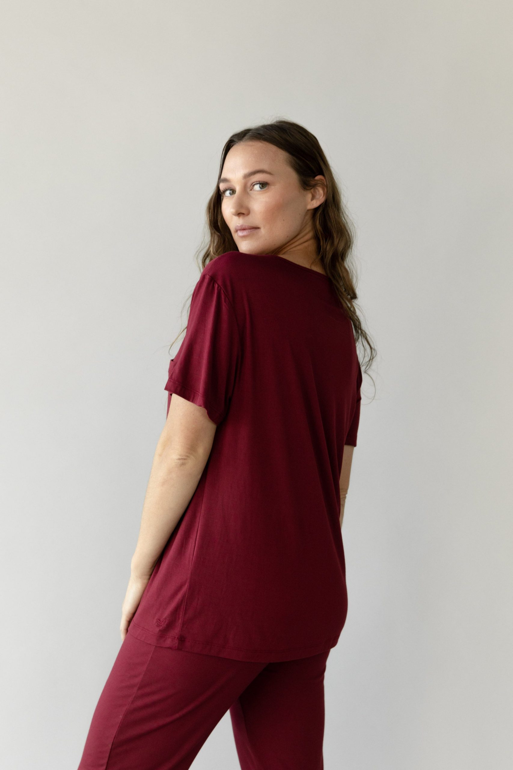 Women's Bamboo Stretch-Knit Lounge Tee - Image 28