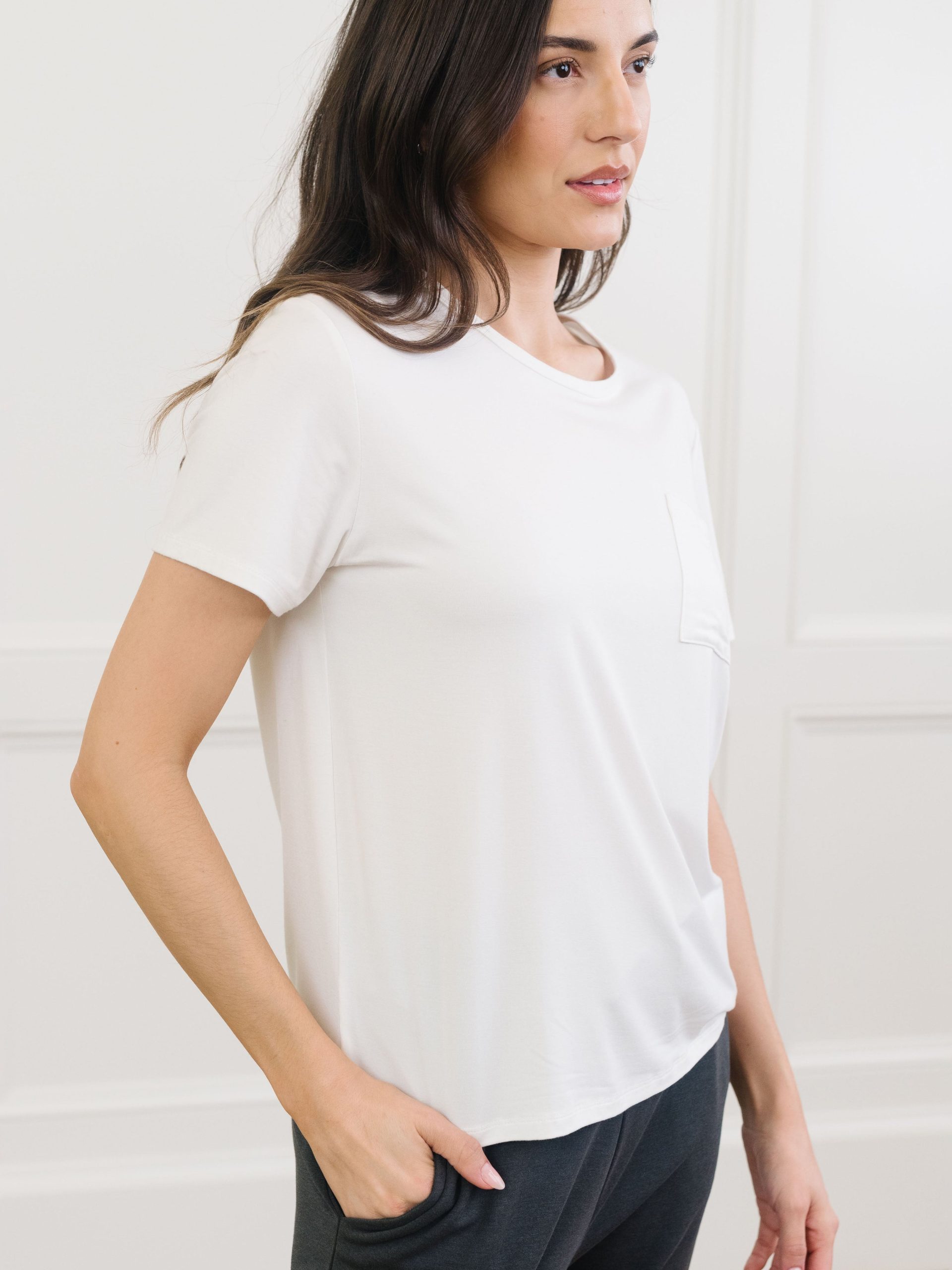 Women's Bamboo Stretch-Knit Lounge Tee - Image 21