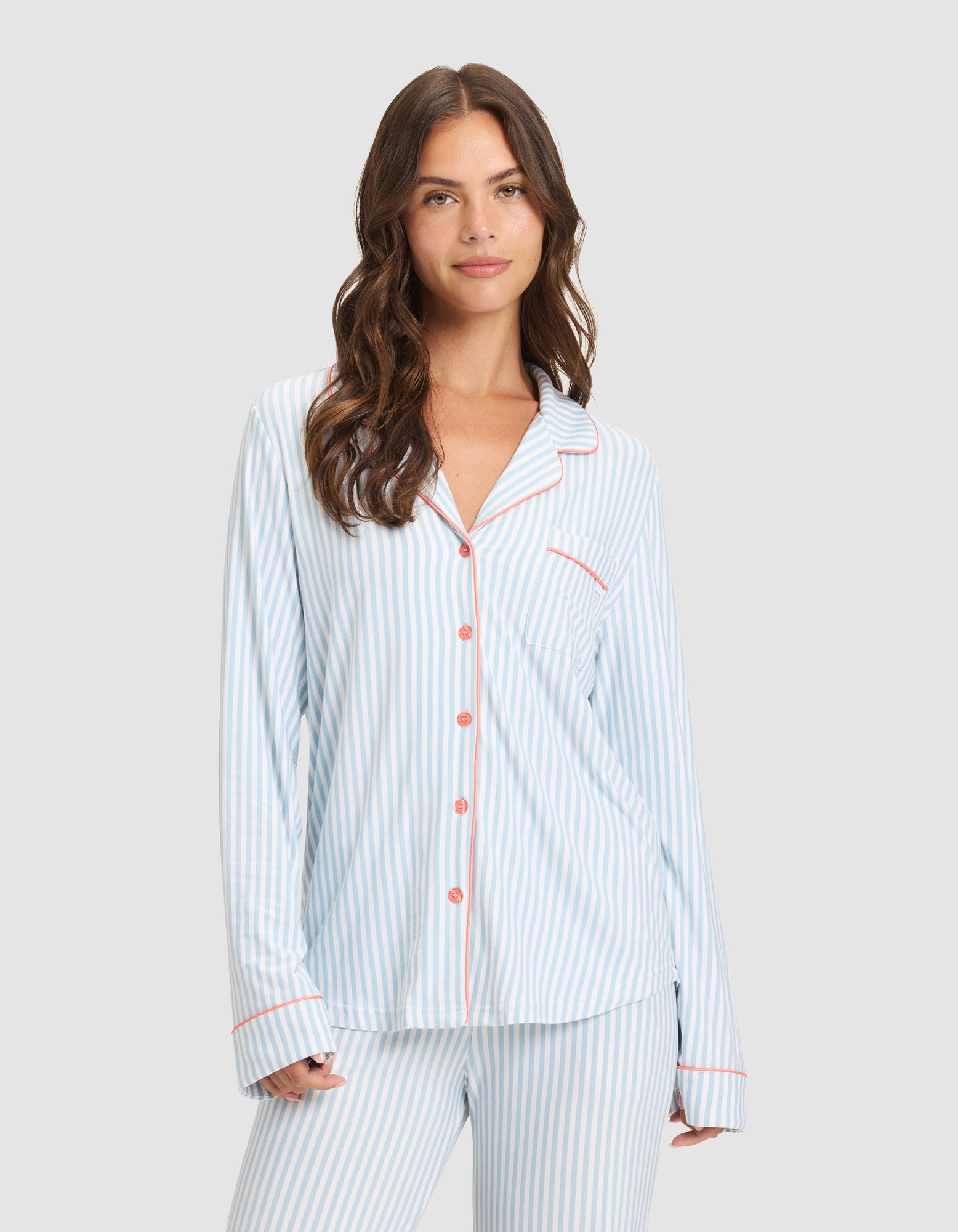 Women's Bamboo Stretch-Knit Long Sleeve Pajama Top - Image 30