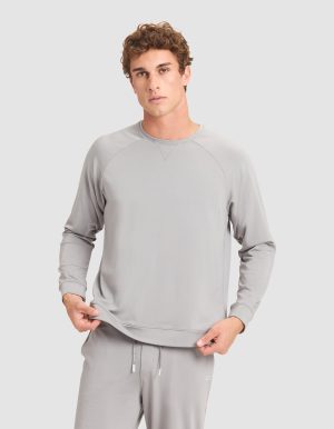 Men's Brushed Bamboo Pullover Crew