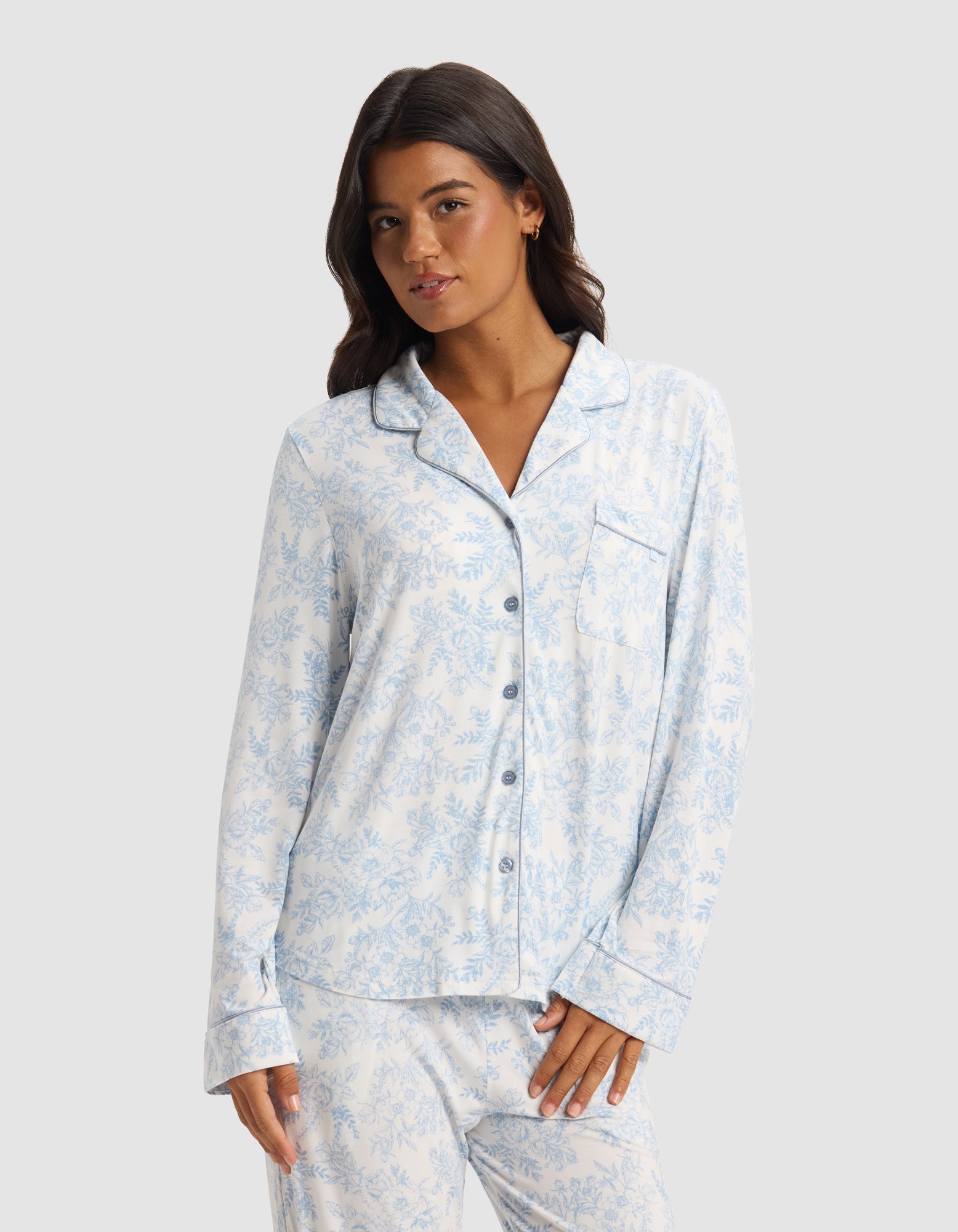 Women's Bamboo Stretch-Knit Long Sleeve Pajama Set - Image 65