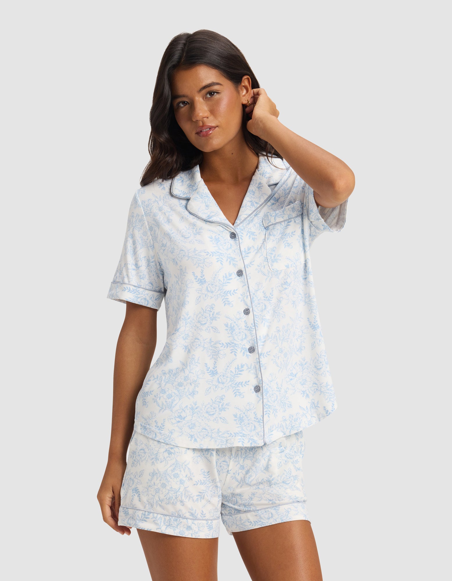 Women's Bamboo Stretch-Knit Short Sleeve Pajama Set - Image 72
