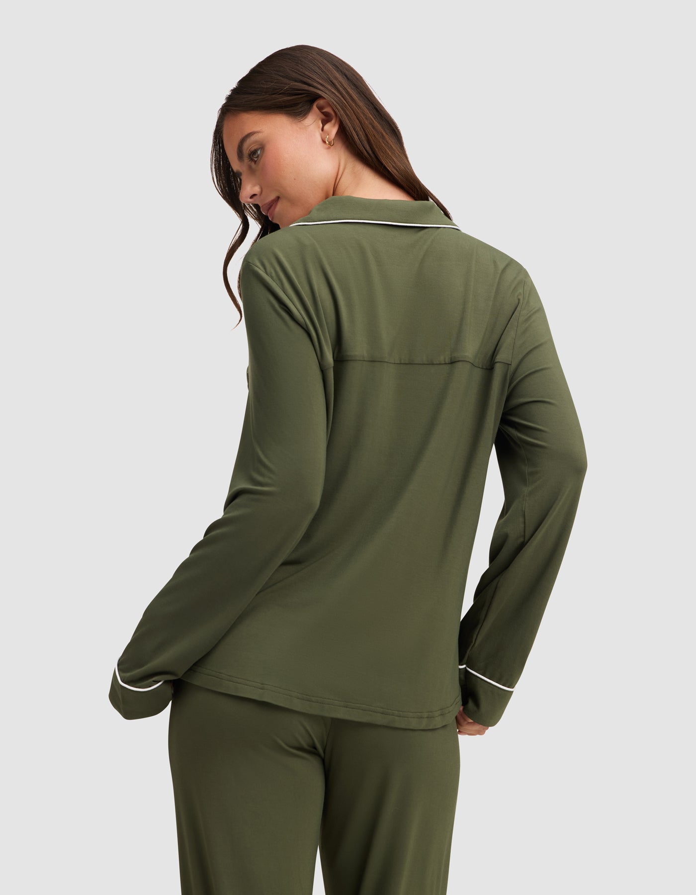 Women's Bamboo Stretch-Knit Long Sleeve Pajama Top - Image 61