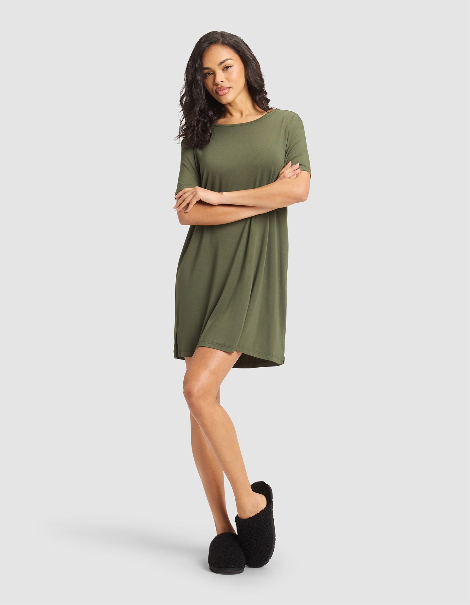 Women's Bamboo Stretch-Knit Sleep Dress - Image 4