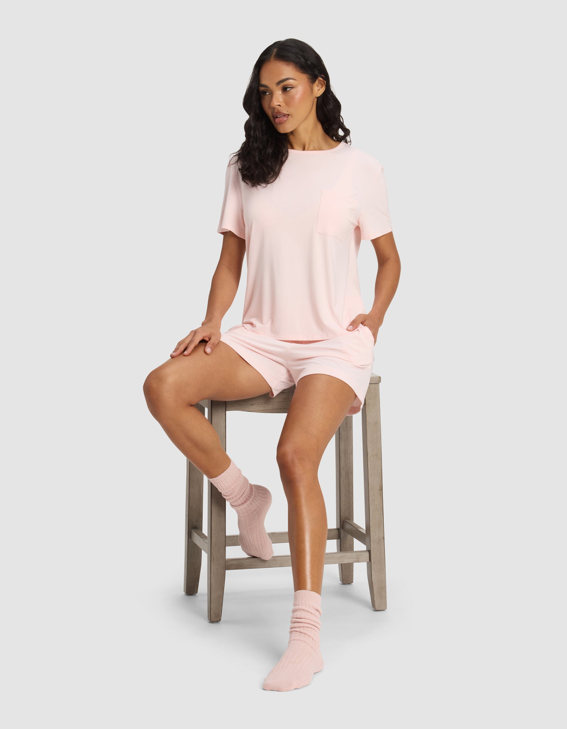 Women's Bamboo Stretch-Knit Lounge Tee - Image 7